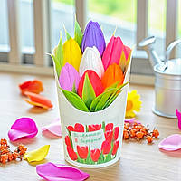 Мильні тюльпани Мило ручної роботи. Букет мильних квітів.квіти з мила
