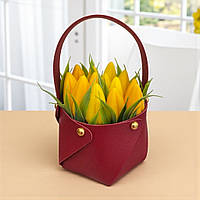 Жовті мильні тюльпани Мило ручної роботи. Букет мильних квітів.квіти з мила