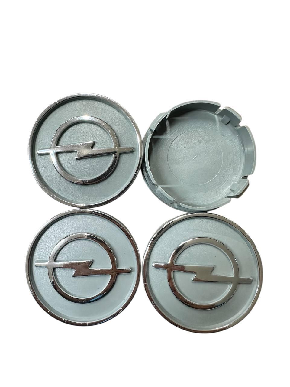 Ковпачки на диски, заглушки на диски Opel Опель 60 мм / 56 мм Сірі 4 шт