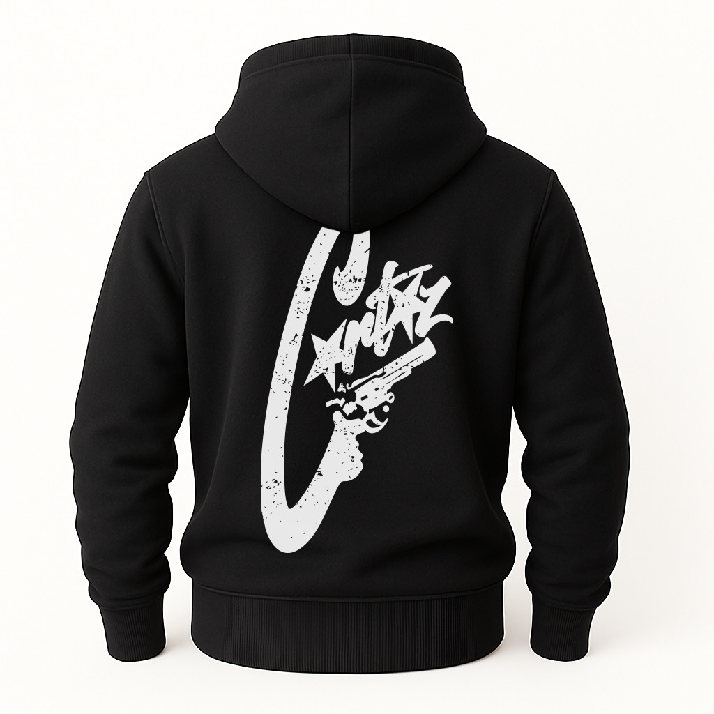 Худі Corteiz чорна тепла м’яка якісна на флісі, фото 1