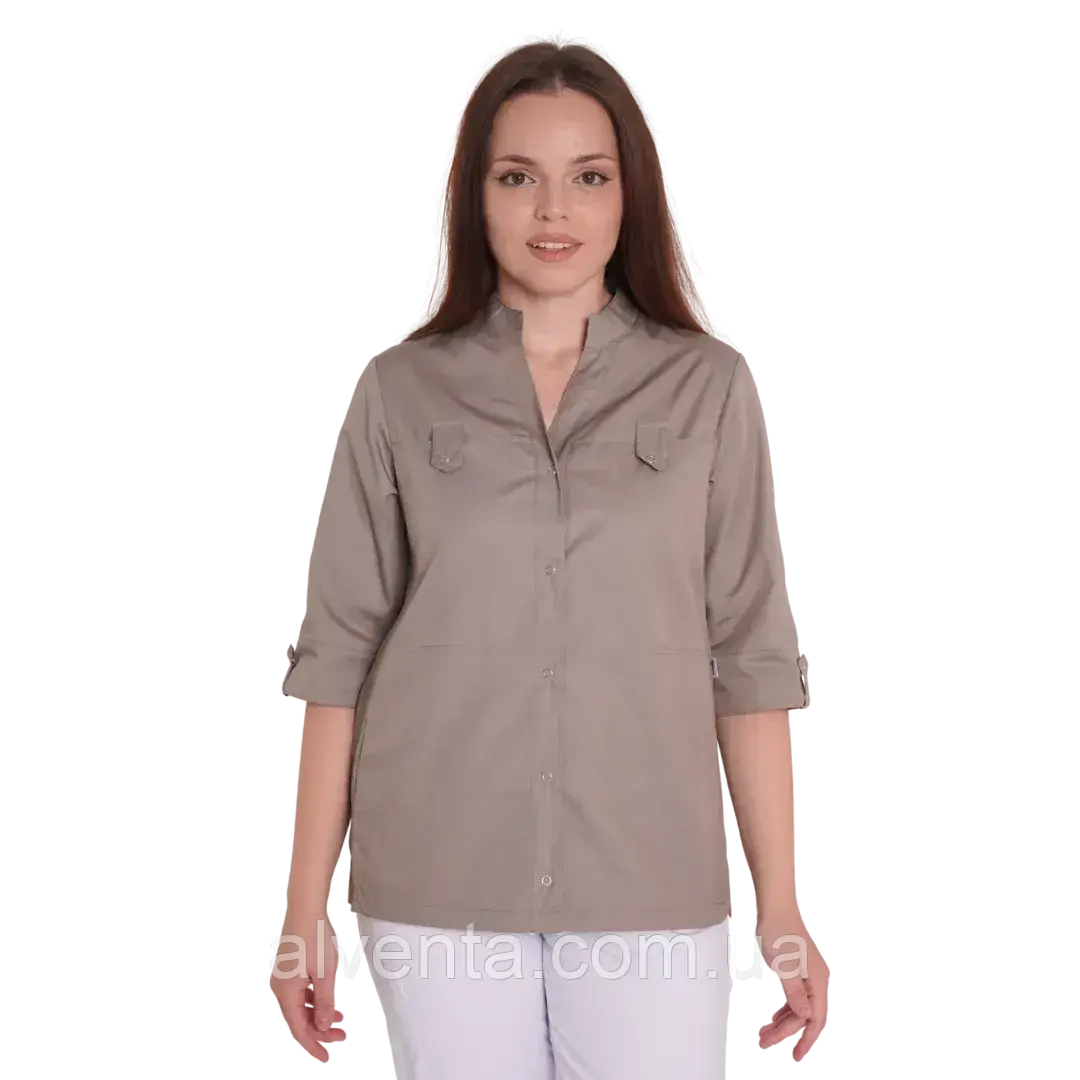 Медична куртка Небраска 3/4 Темний-капучино