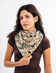 Жіночий 2-сторонній, бавовна, квітковий малюнок "Единбург", на кільцях, від My scarf снуд, бактус