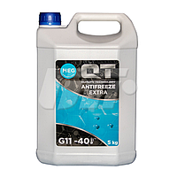 Антифриз QT MEG EXTRA -40 G11 синій 5кг для автомобілів VAG Opel Ford Renault QT563405