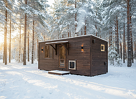 Дерев'яна мобільна Лазня-Лофт 6 метрів.