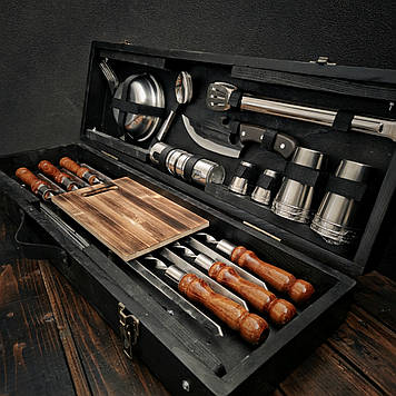 Набір шампурів в кейсі-столику "Кемпінг"