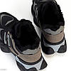 Круті зимові чорні сірі молодіжні кросівки на потовщеній підошві, фото 10
