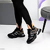 Круті зимові чорні сірі молодіжні кросівки на потовщеній підошві, фото 6