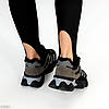 Круті зимові чорні сірі молодіжні кросівки на потовщеній підошві, фото 5