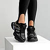 Круті зимові чорні сірі молодіжні кросівки на потовщеній підошві, фото 3
