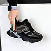 Круті зимові чорні сірі молодіжні кросівки на потовщеній підошві, фото 2