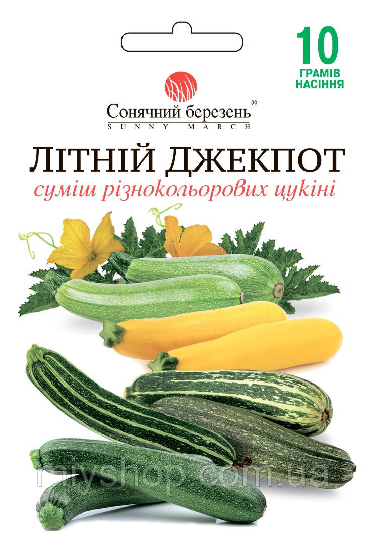 Кабачок Літній Джекпот 10 г ТМ Сонячний березень, фото 1