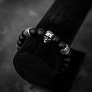 Чоловічий браслет з натурального каменю з шоломом SOULSKULL преміум якість, фото 3