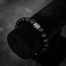 Чоловічий браслет з натурального каменю з шоломом SOULSKULL преміум якість, фото 4