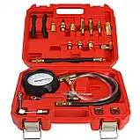 Набір для вимірювання тиску палива та масла Mar-Pol M57674, 0–10 бар, 21 елемент, кейс, фото 5