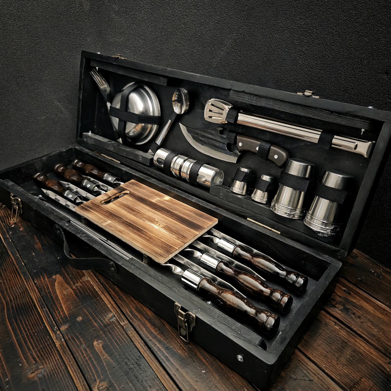 Набір шампурів в кейсі-столику "Кемпінг Браун", фото 1