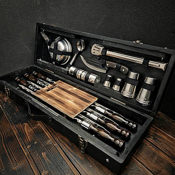 Набір шампурів в кейсі-столику "Кемпінг Браун"