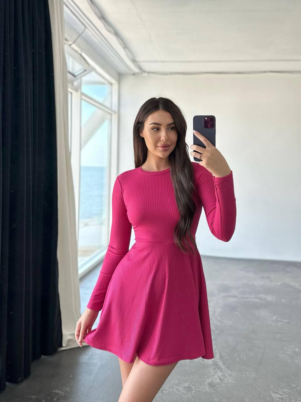 Сукня дзвіночок Модель: 824-1373 Колір: малиновий, фото 1