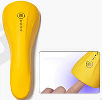 Помаранчева портативна лампа LSQ3 (5 Вт.) на акумуляторі та з USB для прихоплення гелевих типс і верхніх форм