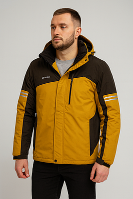 Чоловіча куртка зимова Audsa термо мембрана з кишенями розміри M–3XL,Гірчичний XXXL