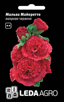 Мальва Майоретте, червона махрова 0,2 г (Leda Agro)
