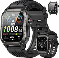 Умные часы для мужчин 1.91" с Bluetooth-звонками, мониторингом сна, шагомиром, сердечным ритмом, для Android и IOS