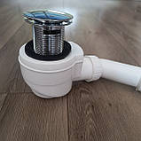 Сифон для ванни з прихованим переливом, хром, HC26-IOFS-95-CB, фото 2