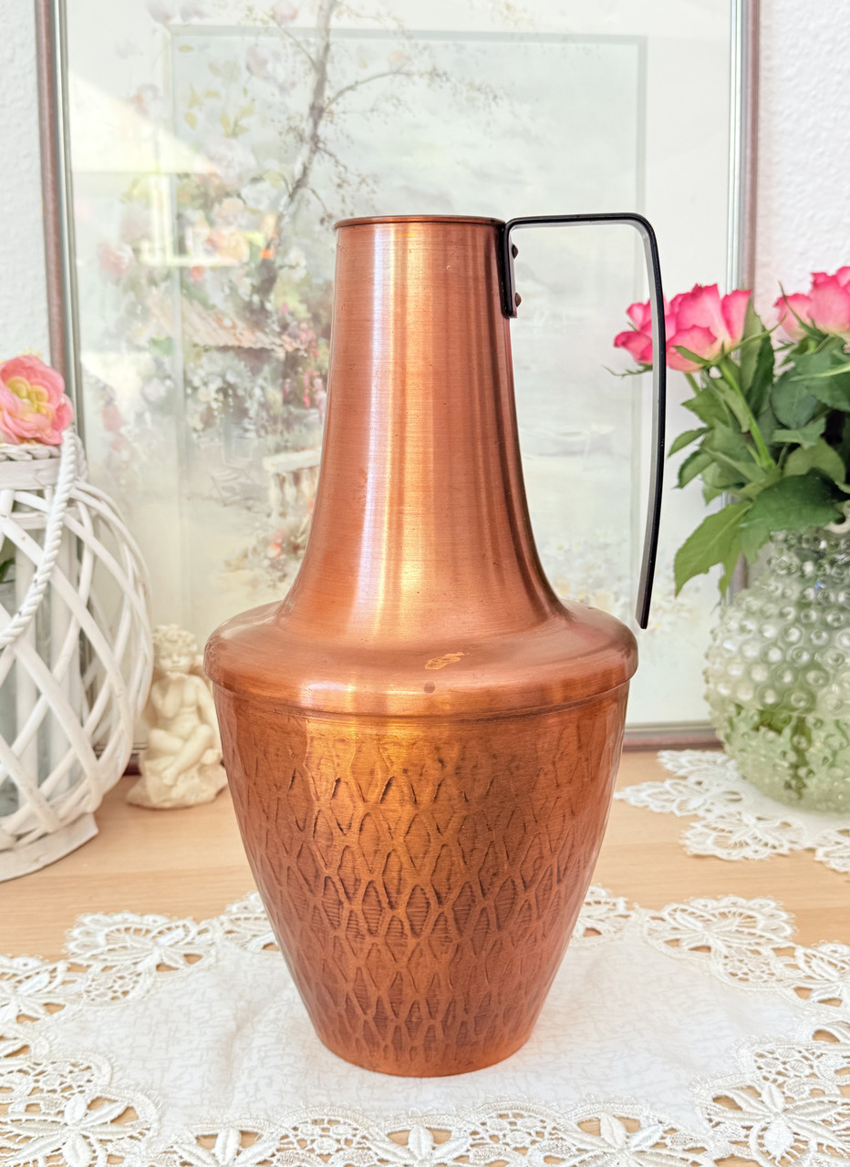 Колекційний мідний глечик ручної роботи, медь, Німеччина, вінтаж, великий розмір
