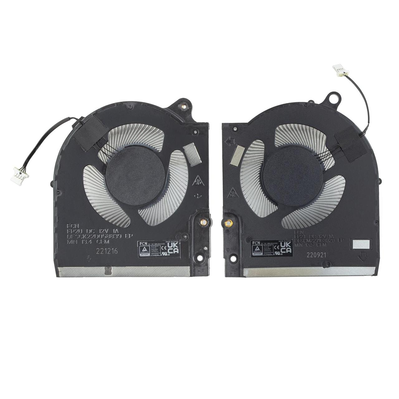 Вентиляторы 12V CPU+GPU для Dell Alienware M15 R7, (FP2U DFSCK22D058839, FP2T DFSCM227163929, Original), фото 1