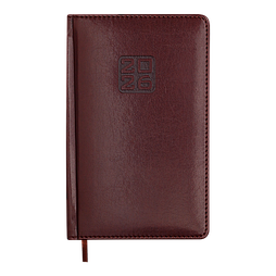 Щотижневик датований 2026 BRAVO, A5, коричневий, штучна шкіра/поролон