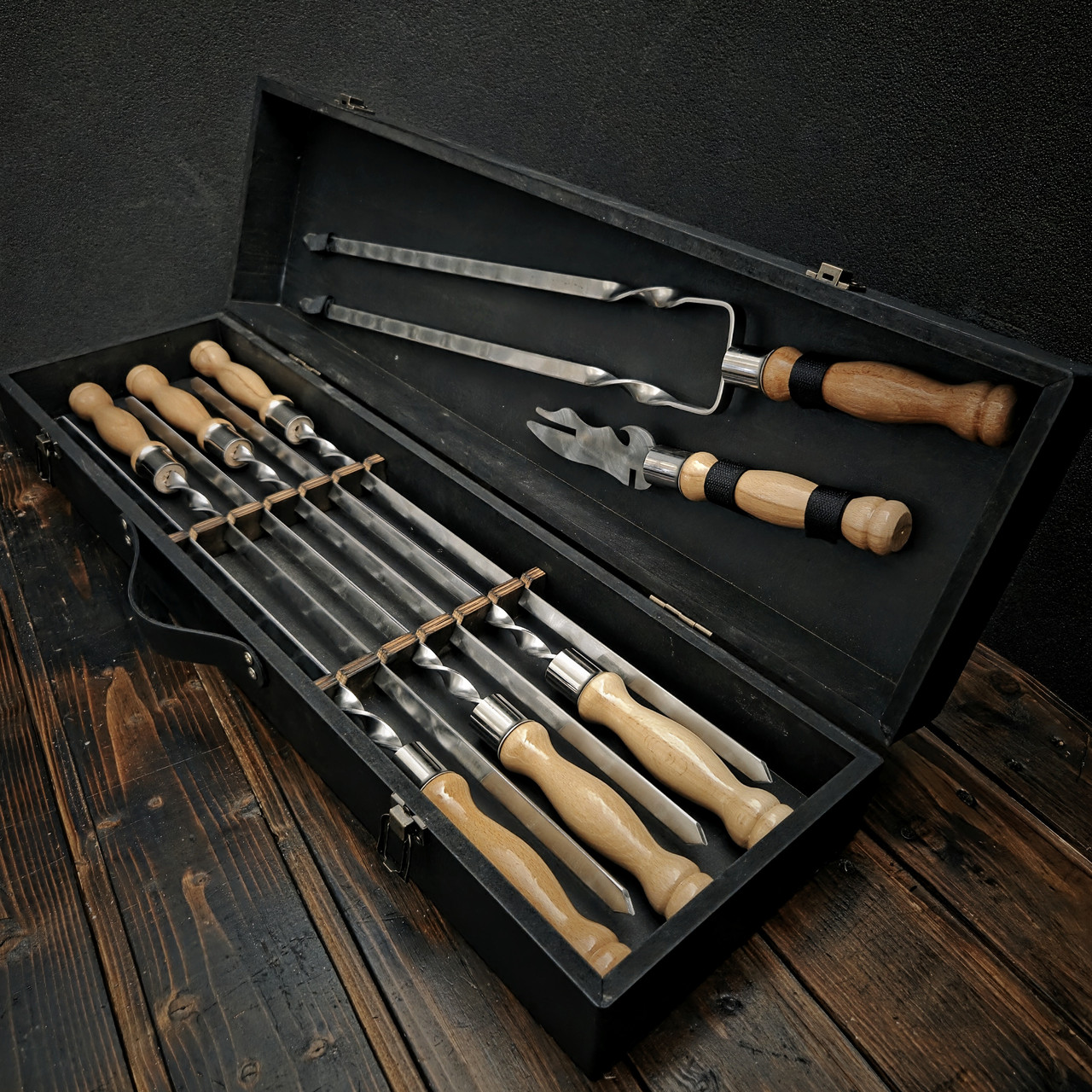 Набір шампурів в кейсі "Мінімал White", фото 1