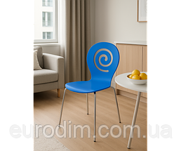 Стілець Лев дерев'яний блакитний, фото 3