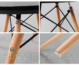 Столик Тауер Вуд журнальний чорний круглий, фото 5