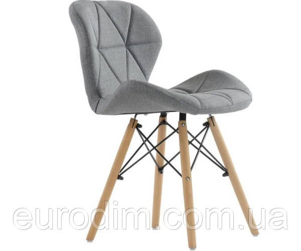 Стілець Стар м'який сіра тканина