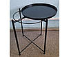 Столик Макс журнальний круглий чорний, фото 6