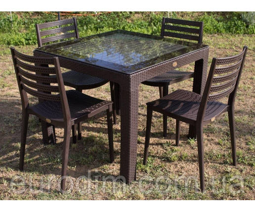 Стілець Зара пластиковий коричневий, фото 3