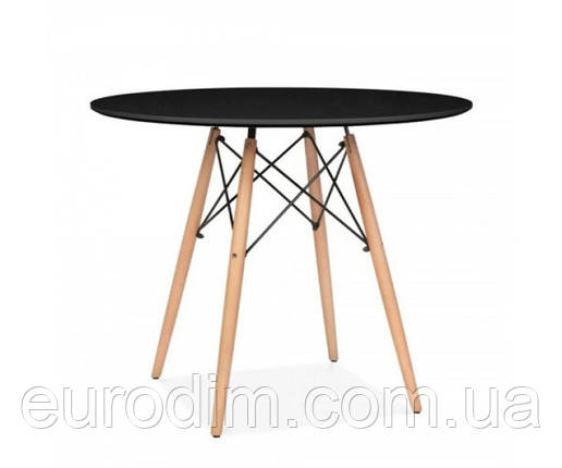 Стіл Тауер Вуд круглий д. 80 см чорний, фото 1