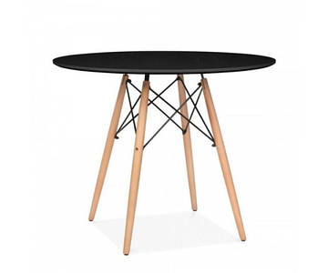 Стіл Тауер Вуд круглий д. 80 см чорний
