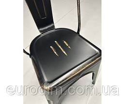 Стілець Толікс V металевий чорний вінтаж, фото 4