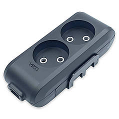 Колодка Viko Multi-let 2 гнізда без заземлення чорна (90132200)