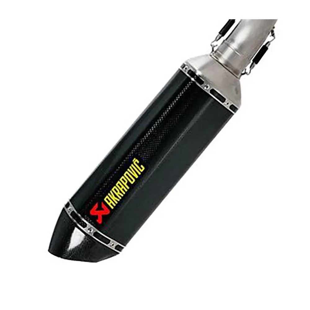 Akrapovic Карбоновий Вихлоп Прямоточний Глушник Мото Прямоток для Мотоциклу 37 см діаметр 38/51 мм, фото 1