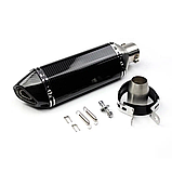 Akrapovic Карбоновий Вихлоп Прямотковий Глушник Мото Прямоток для Мотоциклу 37 см діаметр 38/51 мм Акропович, фото 2