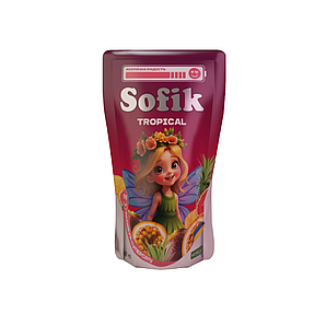 Напій соковий негазований Sofik "TROPICAL" зі смаком маракуї 200мл