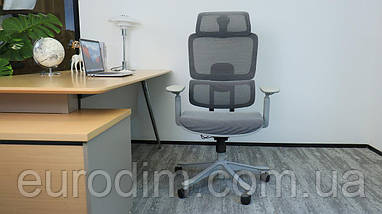 Крісло поворотне WALTER сіра сітка/сірий каркас, фото 5