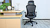 Крісло поворотне MAGNUS LUX чорна тканина/чорний каркас, фото 7