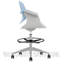 Крісло поворотне ARLEN світло-бірюзове/сіра тканина/сірий каркас, фото 3