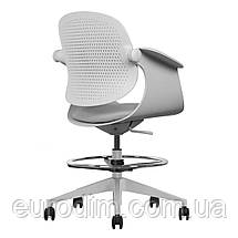 Крісло поворотне ARLEN сіре/сіра тканина/сірий каркас, фото 2