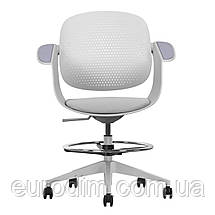 Крісло поворотне ARLEN сіре/сіра тканина/сірий каркас, фото 4