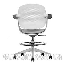 Крісло поворотне ARLEN сіре/сіра тканина/сірий каркас, фото 5