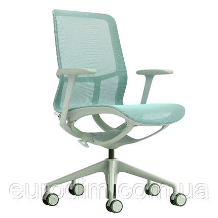 Крісло поворотне REGINA зелена сітка/зелений каркас, фото 1