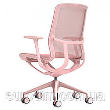 Крісло поворотне REGINA рожева сітка/рожевий каркас, фото 3